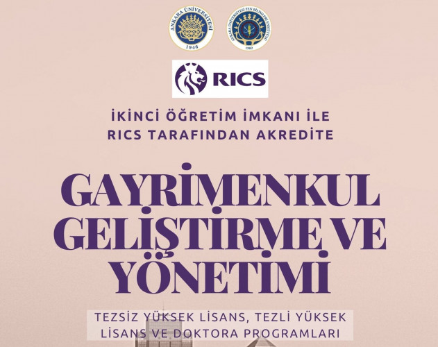 Duyuru - Ankara Üniv. Gayrimenkul Geliştirme ve Yönetimi Ana Bilim Dalında Yüksek Lisans İmkanı 